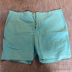Izod Men's Teal Flat Front Shorts
